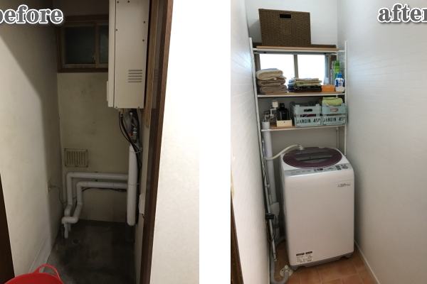 洗濯機置き場リフォームの施工前